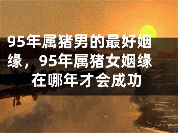 95年属猪男的最好姻缘,95年属猪女姻缘在哪年才会成功