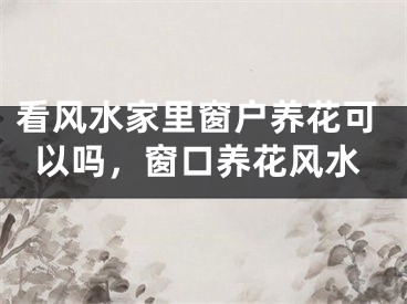 看风水家里窗户养花可以吗，窗口养花风水