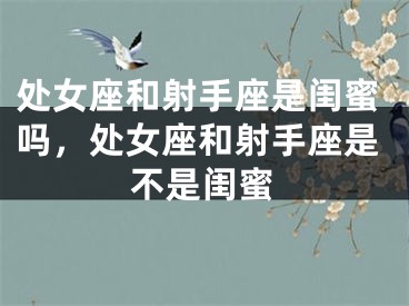 处女座和射手座是闺蜜吗,处女座和射手座是不是闺蜜