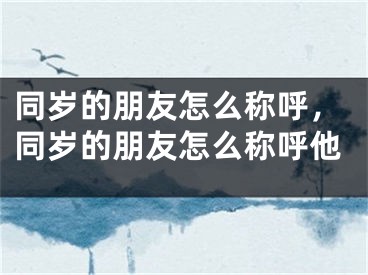 同岁的朋友怎么称呼,同岁的朋友怎么称呼他