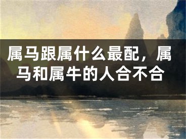 属马跟属什么最配，属马和属牛的人合不合