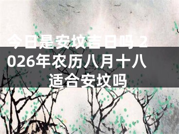 今日是安坟吉日吗 2026年农历八月十八适合安坟吗