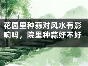 花园里种蒜对风水有影响吗，院里种蒜好不好