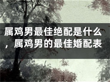 属鸡男最佳绝配是什么，属鸡男的最佳婚配表