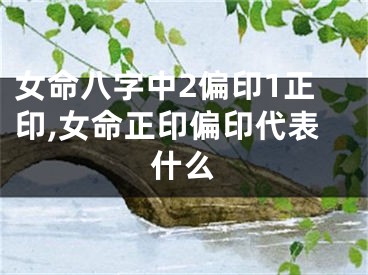 女命八字中2偏印1正印,女命正印偏印代表什么