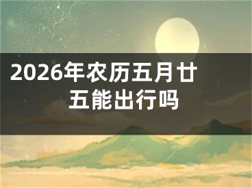 2026年农历五月廿五能出行吗