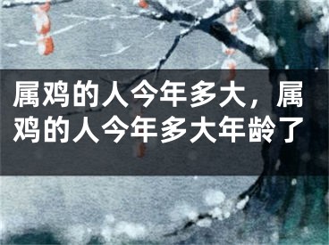 属鸡的人今年多大，属鸡的人今年多大年龄了