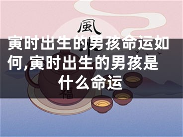 寅时出生的男孩命运如何,寅时出生的男孩是什么命运