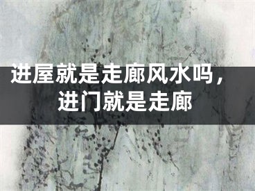 进屋就是走廊风水吗，进门就是走廊