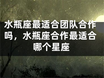 水瓶座最适合团队合作吗，水瓶座合作最适合哪个星座