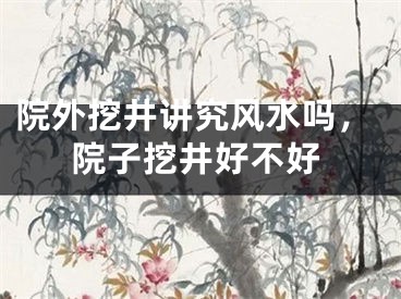 院外挖井讲究风水吗,院子挖井好不好