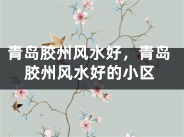 青岛胶州风水好，青岛胶州风水好的小区