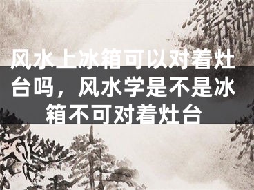 风水上冰箱可以对着灶台吗,风水学是不是冰箱不可对着灶台