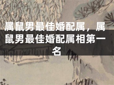 属鼠男最佳婚配属,属鼠男最佳婚配属相第一名
