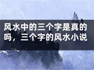 风水中的三个字是真的吗，三个字的风水小说