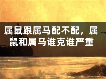 属鼠跟属马配不配，属鼠和属马谁克谁严重