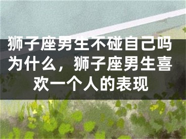 狮子座男生不碰自己吗为什么，狮子座男生喜欢一个人的表现