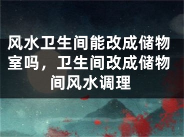 风水卫生间能改成储物室吗,卫生间改成储物间风水调理