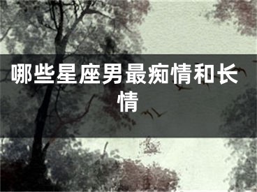 哪些星座男最痴情和长情