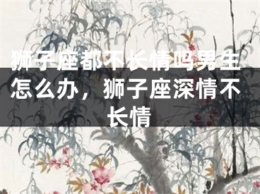 狮子座都不长情吗男生怎么办,狮子座深情不长情