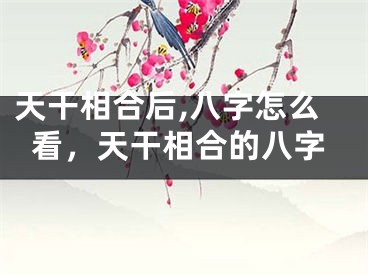 天干相合后,八字怎么看，天干相合的八字