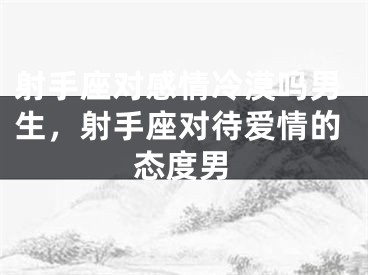 射手座对感情冷漠吗男生，射手座对待爱情的态度男