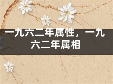 一九六二年属性，一九六二年属相