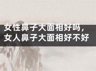 女性鼻子大面相好吗，女人鼻子大面相好不好