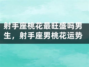 射手座桃花最旺盛吗男生，射手座男桃花运势