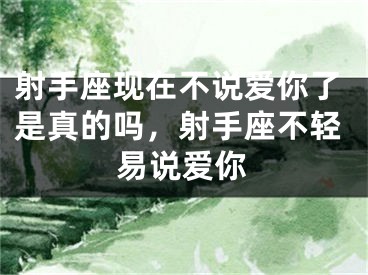 射手座现在不说爱你了是真的吗，射手座不轻易说爱你
