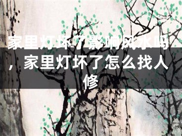 家里灯坏了影响风水吗，家里灯坏了怎么找人修