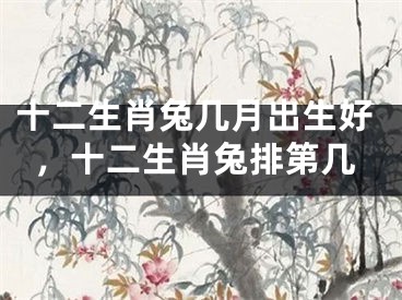 十二生肖兔几月出生好，十二生肖兔排第几