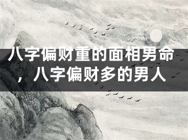 八字偏财重的面相男命，八字偏财多的男人